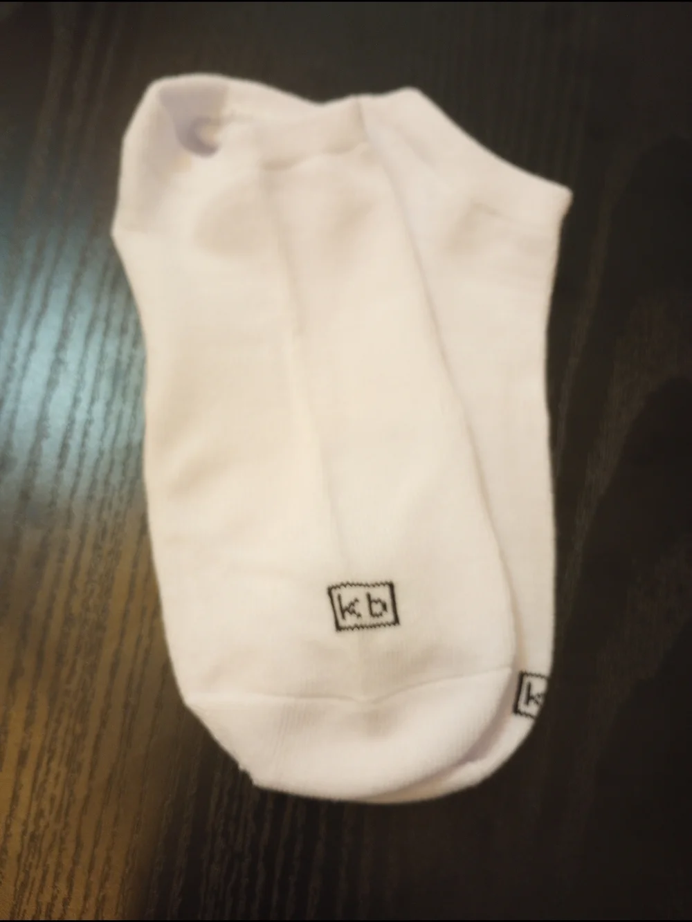 KB White Low-Cut Ankle Cotton Socks